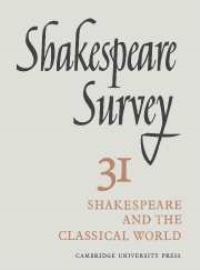 Book Cover for Shakespeare Survey 31 [Shakespeare and the Classical World] by Kenneth Muir