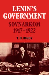 Book Cover for Lenin's Government by T H Rigby