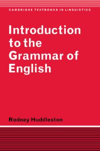 Book Cover for Introduction to the Grammar of English by Rodney Huddleston