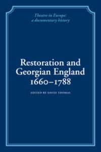 Book Cover for Restoration and Georgian England 1660-1788 by David Thomas, Arnold Hare