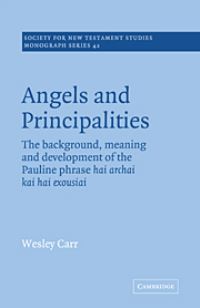Book Cover for Angels and Principalities by Wesley Carr