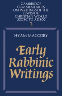 Book Cover for Early Rabbinic Writings by Hyam Maccoby