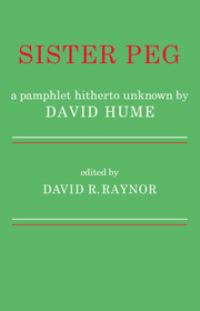 Book Cover for Sister Peg by David Hume, David R Raynor