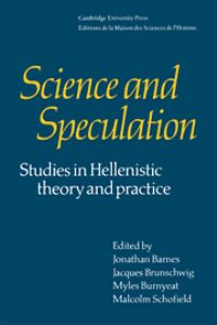 Book Cover for Science and Speculation by Jonathan Barnes