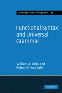 Book Cover for Functional Syntax and Universal Grammar by William A Foley, Robert D Van Valin