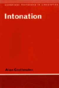 Book Cover for Intonation by Alan Cruttenden