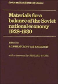 Book Cover for Materials for a Balance of the Soviet National Economy 1928-1930 by S G Wheatcroft, R W Davies