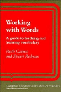 Book Cover for Working With Words by Ruth Gairns, Stuart Redman