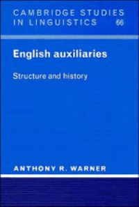 Book Cover for English Auxiliaries by Anthony Warner