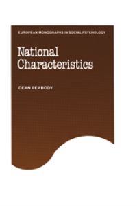 Book Cover for National Characteristics by Dean Peabody
