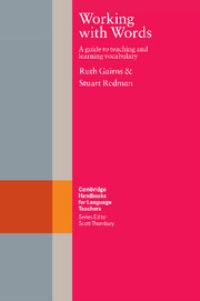 Book Cover for Working with Words by Ruth Gairns, Stuart Redman