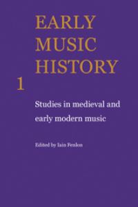 Book Cover for Early Music History: Volume 1 by Iain Fenlon