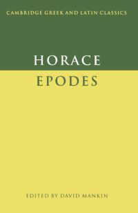 Book Cover for Epodes, Horace by David Mankin