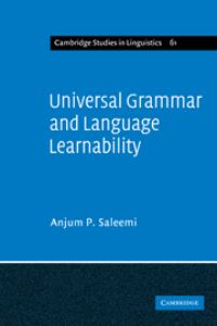Book Cover for Universal Grammar and Language Learnability by Anjum P Saleemi