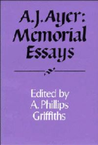 Book Cover for A.J. Ayer by A Phillips Griffiths, Royal Institute of Philosophy