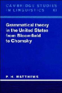 Book Cover for Grammatical Theory in the United States by P H Matthews