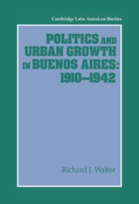 Book Cover for Politics and Urban Growth in Buenos Aires, 1910-1942 by Richard J Walter