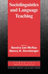Book Cover for Sociolinguistics and Language Teaching by Sandra L McKay, Nancy H Hornberger