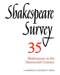 Book Cover for Shakespeare Survey. 35 Shakespeare in the Nineteenth Century by Stanley Wells