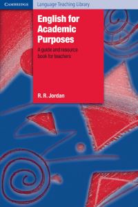 Book Cover for English for Academic Purposes by R R Jordan