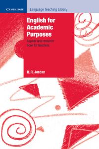Book Cover for English for Academic Purposes by R R Jordan