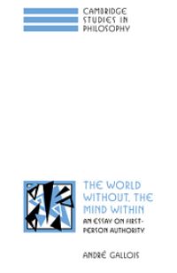 Book Cover for The World Without, the Mind Within by André Gallois