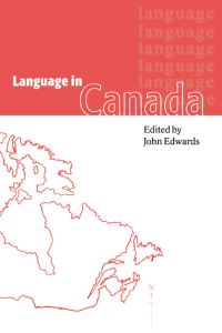 Book Cover for Language in Canada by John Edwards