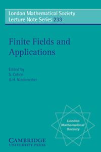 Book Cover for Finite Fields and Applications by S University of Glasgow Cohen