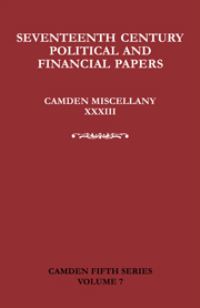 Book Cover for Seventeenth-Century Political and Financial Papers by Royal Historical Society Great Britain