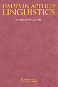 Book Cover for Issues in Applied Linguistics by Michael McCarthy