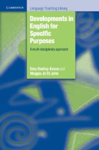 Book Cover for Developments in English for Specific Purposes by Tony DudleyEvans, MaggieJo St John