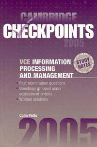 Book Cover for Cambridge Checkpoints VCE Information Processing and Management 2005 by Colin Potts