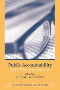 Book Cover for Public Accountability by Michael D Dowdle