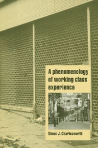 Book Cover for A Phenomenology of Working Class Experience by Simon J Charlesworth