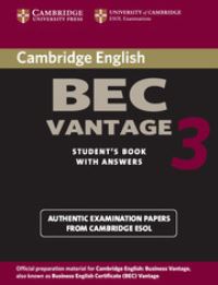 Book Cover for Cambridge BEC Vantage 3 Student's Book With Answers by Cambridge ESOL