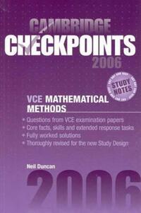 Book Cover for Cambridge Checkpoints VCE Mathematical Methods 2006 by Neil Duncan