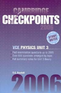Book Cover for Cambridge Checkpoints VCE Physics Unit 3 2006 by S G Boydell