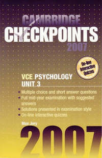 Book Cover for Cambridge Checkpoints VCE Psychology Unit 3 2007 by Max Jory