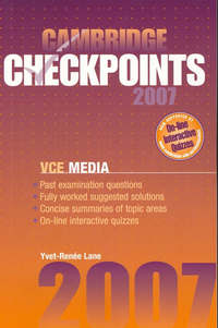 Book Cover for Cambridge Checkpoints VCE Media 2007 by YvetRenee Lane