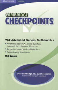 Book Cover for Cambridge Checkpoints VCE Advanced General Maths Units 1 and 2 by Neil Duncan