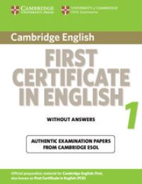 Book Cover for Cambridge First Certificate in English 1 for Updated Exam Student's Book Without Answers by Cambridge ESOL