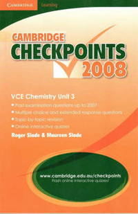 Book Cover for Cambridge Checkpoints VCE Chemistry Unit 3 2008 by Roger Slade
