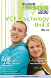 Book Cover for Cambridge Checkpoints VCE Psychology Unit 3 2009 by Max Jory