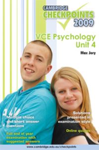 Book Cover for Cambridge Checkpoints VCE Psychology Unit 4 2009 by Max Jory