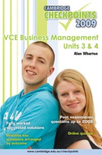 Book Cover for Cambridge Checkpoints VCE Business Management Units 3 and 4 2009 by Alan Wharton