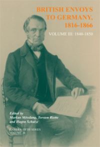 Book Cover for British Envoys to Germany 1816-1866 by Markus Mosslang, Torsten Riotte, Hagen Schulze