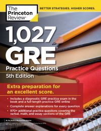 Book Cover for 1,007 GRE Practice Questions, 5th Edition by Princeton Review