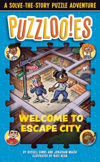 Book Cover for Puzzlooies! Welcome to Escape City by Russell Ginns, Jonathan Maier