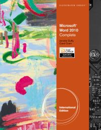 Book Cover for Microsoft Word 2010 by Jennifer A Duffy, Carol M Cram