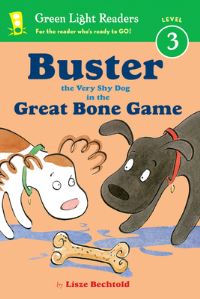 Book Cover for Buster the Very Shy Dog and the Great Bone Game by Lisze Bechtold